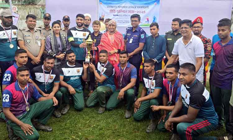 কিশোরগঞ্জে মাদকবিরোধী প্রীতি ভলিবল ম্যাচ অনুষ্ঠিত