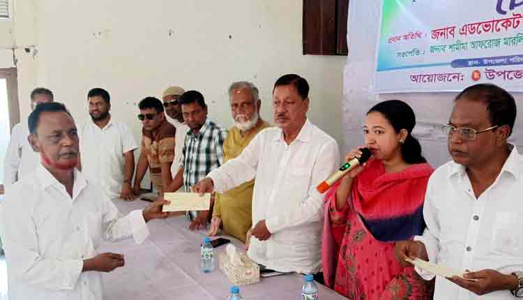 কটিয়াদীতে দুঃস্থ, অসহায়, অসুস্থ ও প্রতিবন্ধীদের মাঝে আর্থিক সহায়তার চেক বিতরণ
